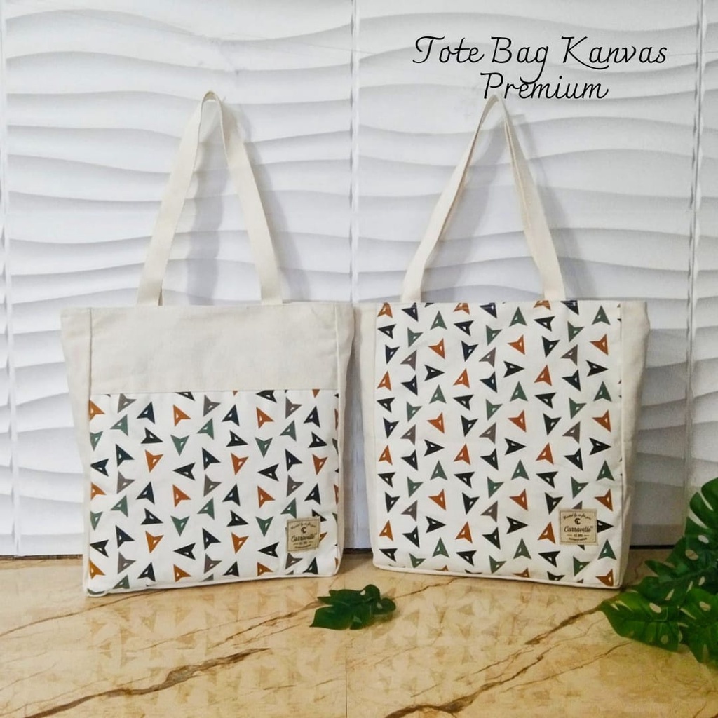 TOTEBAG WANITA RESLETING BAHAN KANVAS POLOS DAN MOTIF  BISA CUSTOM SABLON UNTUK TAS SEMINAR GIFT dll