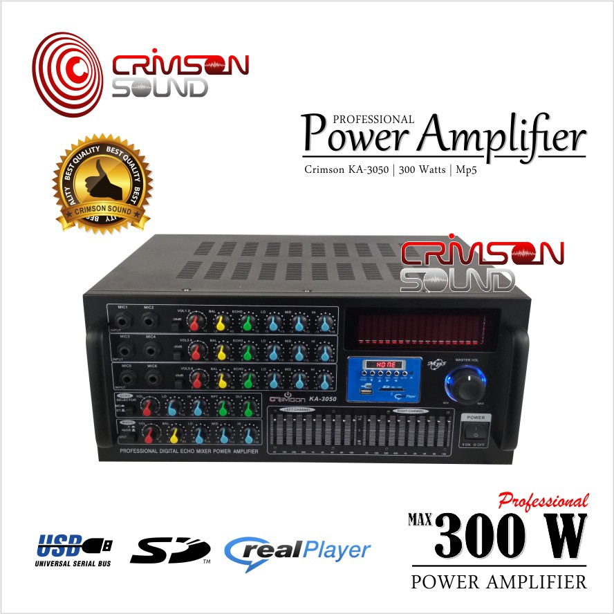 POWER AMPLIFIER CRIMSON KA 3050 USB EQUALIZER