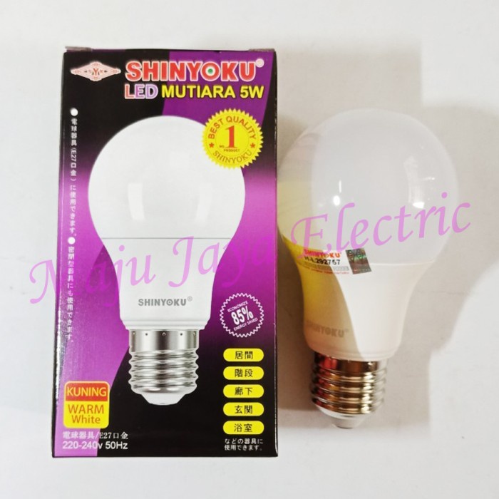 Lampu LED Shinyoku 5 W Watt Kuning 5w 5Watt Bohlam Warm White WW