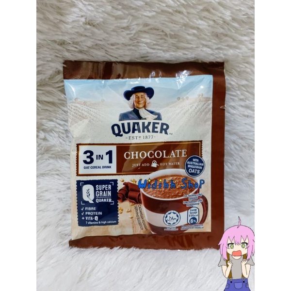 Quaker 3 in 1 Malaysia / Quaker 3in1 Coklat / Vanilla / Berry Burst / Mocha / Quaker Matcha