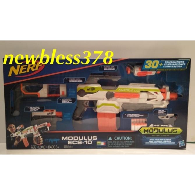 Mainan Tembak Tembakan Nerf Elite N-Strike Modulus ECS 10 Otomatis Ori