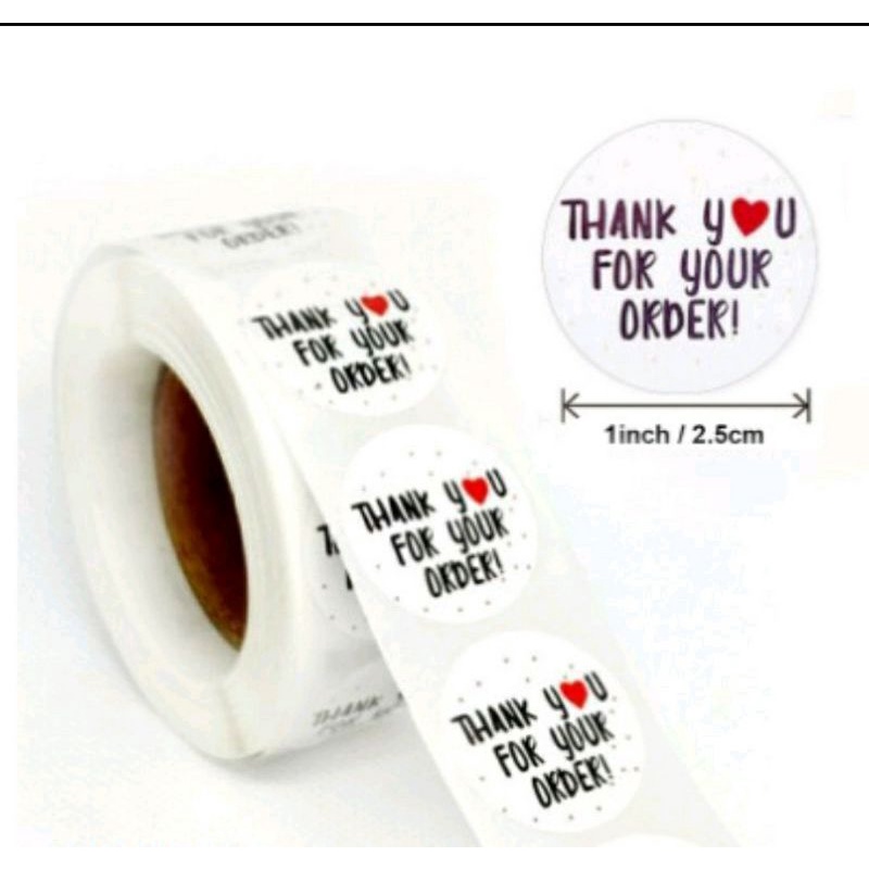 

10pcs STIKER LABEL THANK YOU 2.5cm/1inch