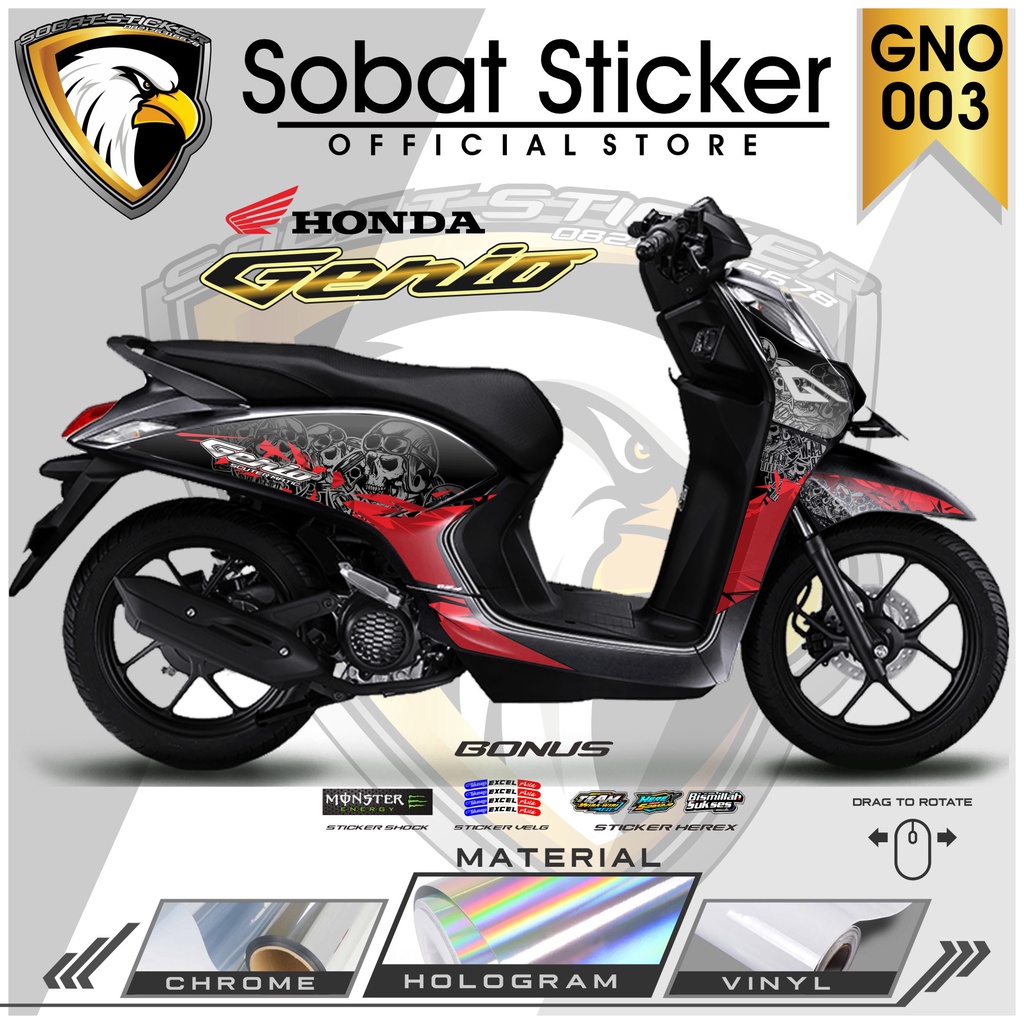 STRIPING GENIO - STRIPING HOLOGRAM HONDA GENIO TENGKORAK SB-003