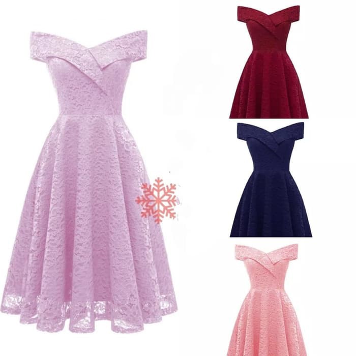 SABRINA DRESS BRUKAT PARTY DRESS BRUKAT GAUN PESTA REMAJA  Terusan