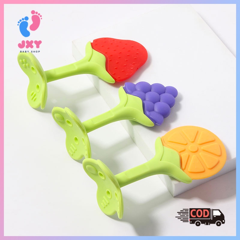 Teether bayi berbentuk buah/Teether bayi/Penumbuh gigi buah/Mainan gigitan bayi BPA Free  L69