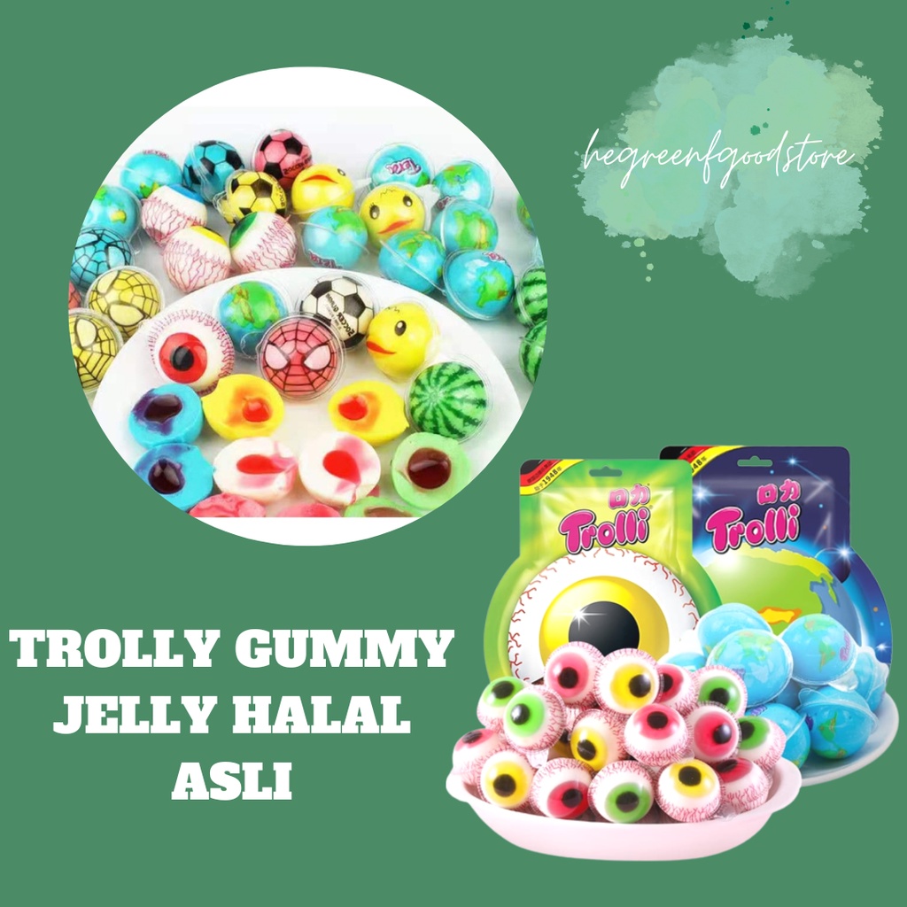 

hegreenfgoodstore ❤ PROMO STOK TERBARU !! (1PCS) PERMEN Trolli HALAL / MATA GLOBE SEMANGKA RANDOM PILIH SALAH 1 (DUCK, MELON, PEACH, PANDA) | Earth Plan Chewy Gummy - Permen Trolly Jelly Gummi Viral Marshmallow Jelly