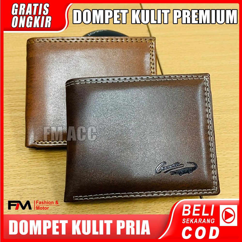 Dompet Pria Kulit Sintesis Terbaru 2021 Dompet Kartu Dompet Kulit Pria Keren Random Merek