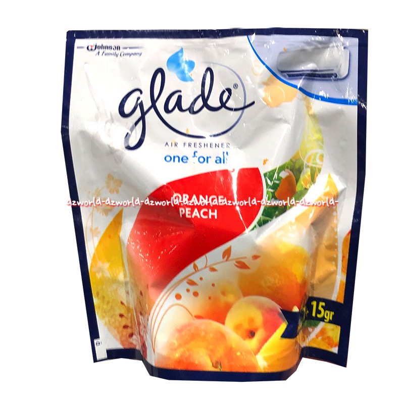 Glade Air Freshener Lemon Squash 70gr Pewangi Ruangan Gantung Wangi Orange Peach Ocean Fresh Flowers Glad One For All