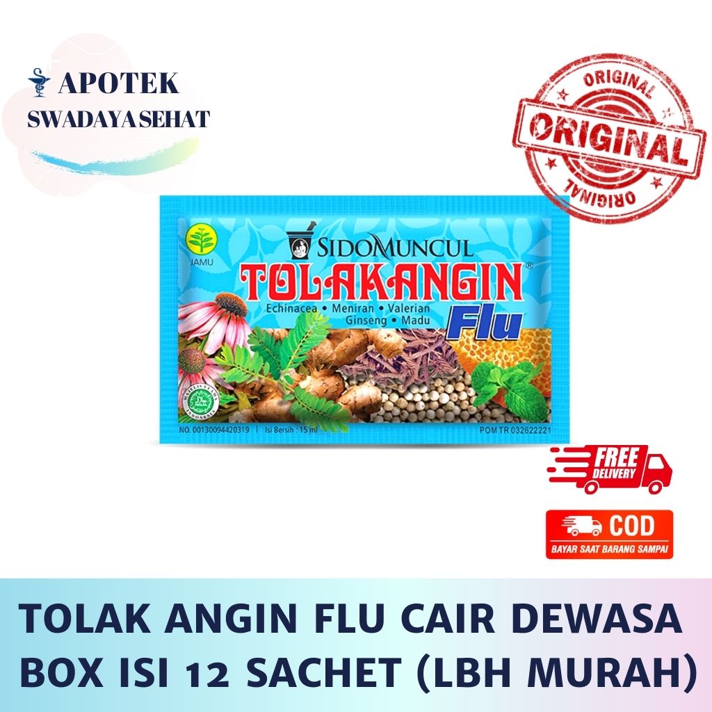 Tolak Angin Flu Cair Dewasa BOX Isi 12 - Obat Herbal Flu