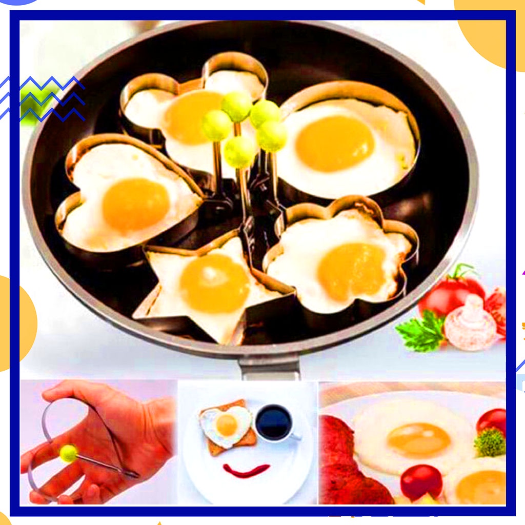 Alat Cetakan Telur Karakter Alat Cetakan Telur Stainless Steel Egg Mold Serbaguna