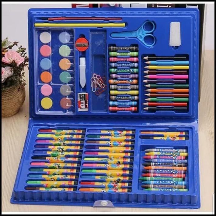 

PAKET ALAT MENGGAMBAR LUKIS MEWARNAI KRAYON CRAYON SET 86PCS TERMURAH - BIRU