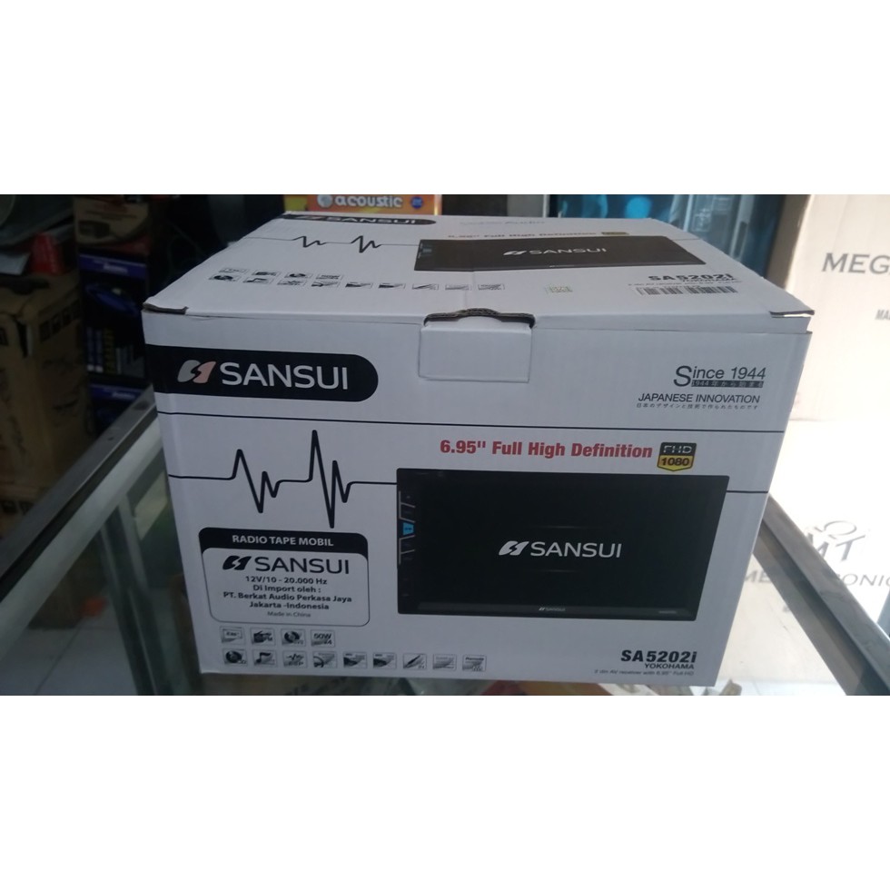 Head Unit dvd Tv Mobil Tape Double Din 6,9INCH SANSUI JAPAN INNOVATION FULL HD