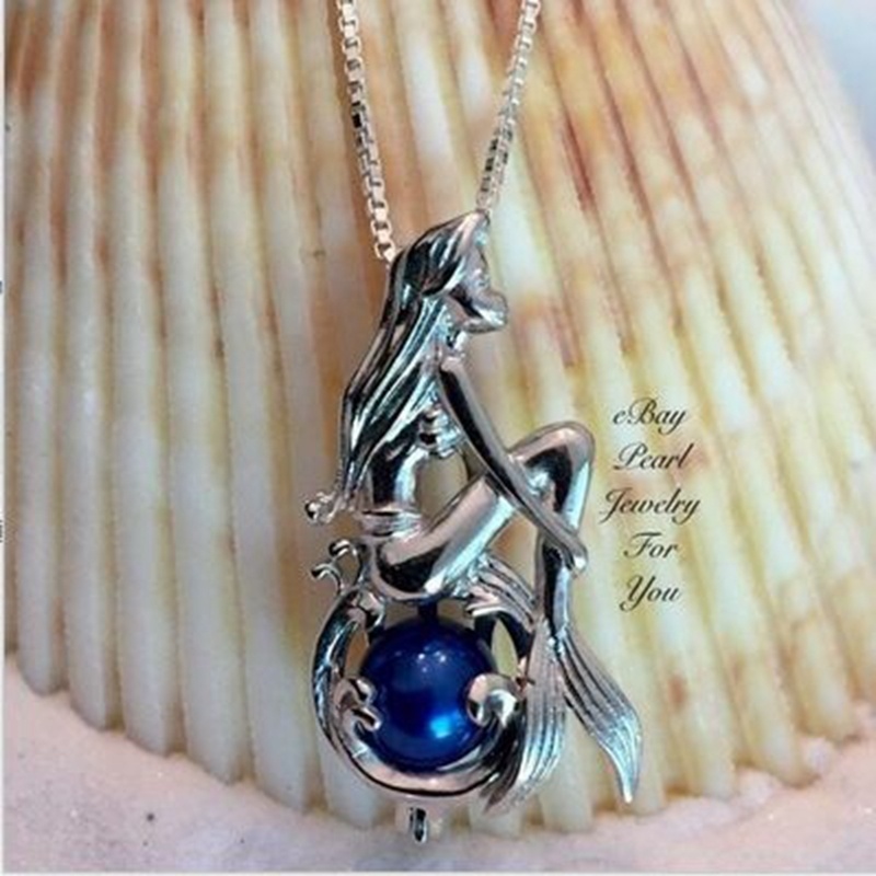 Luminous Mermaid Moonstone Pendant Kalung Wanita / Aksesoris Perhiasan