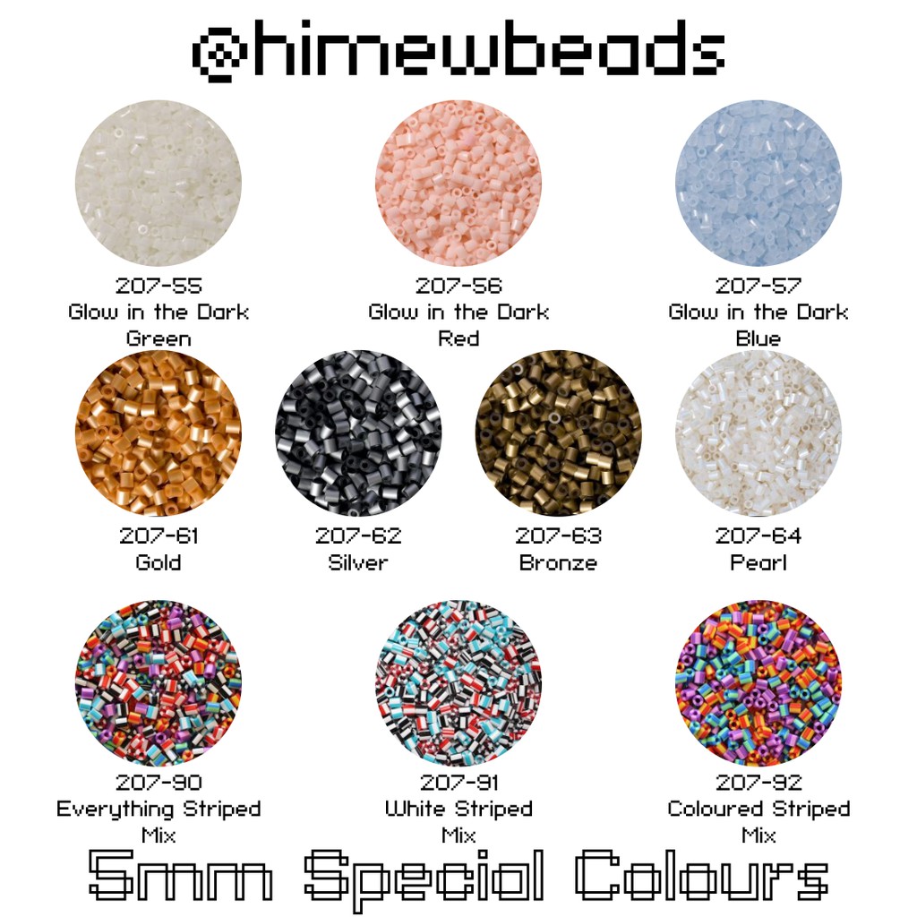 [SPECIAL COLOR] 100 pcs Hama Beads 5mm Midi Beads