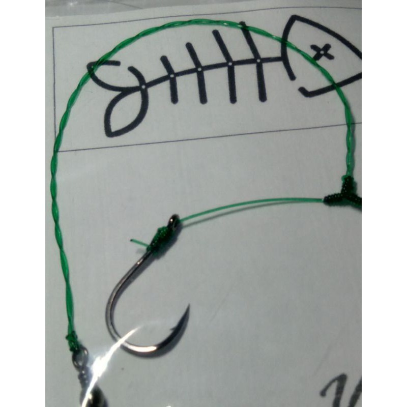 rangkaian pancing cabang 2 ikan lele