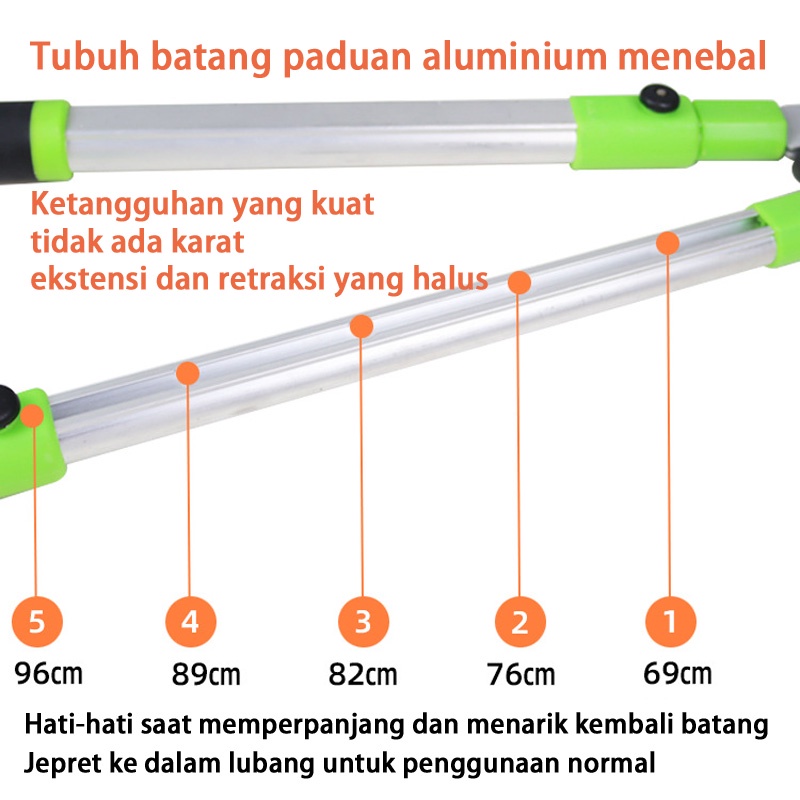 Gunting Pohon Dahan Ranting Taman Telescopic Gagang Panjang Tinggi Gunting Taman Gunting Dahan Tanaman Gunting Batang Pohon