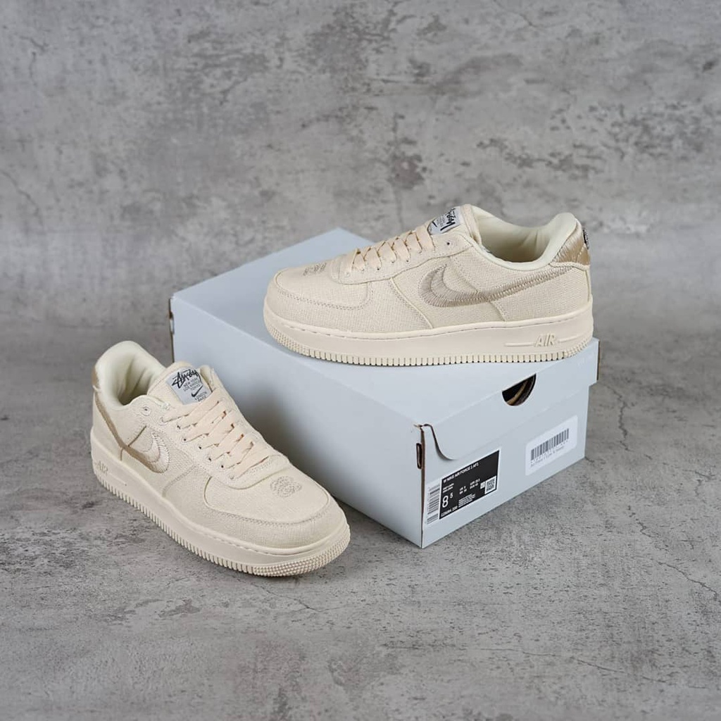 NIKE AIR FORCE 1 LOW X STUSSY CREAM  SIZE 39-44