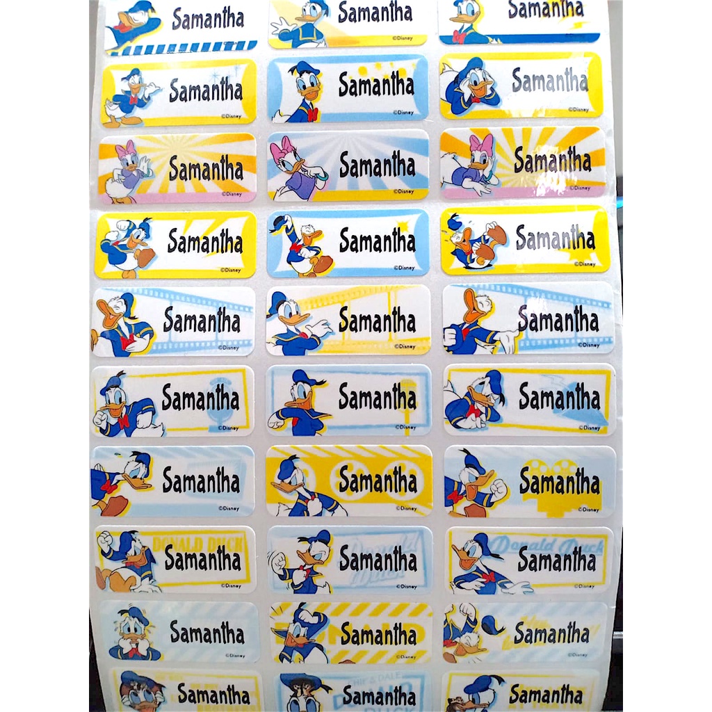 

Label / Sticker Nama Waterproof Premium Donald Duck