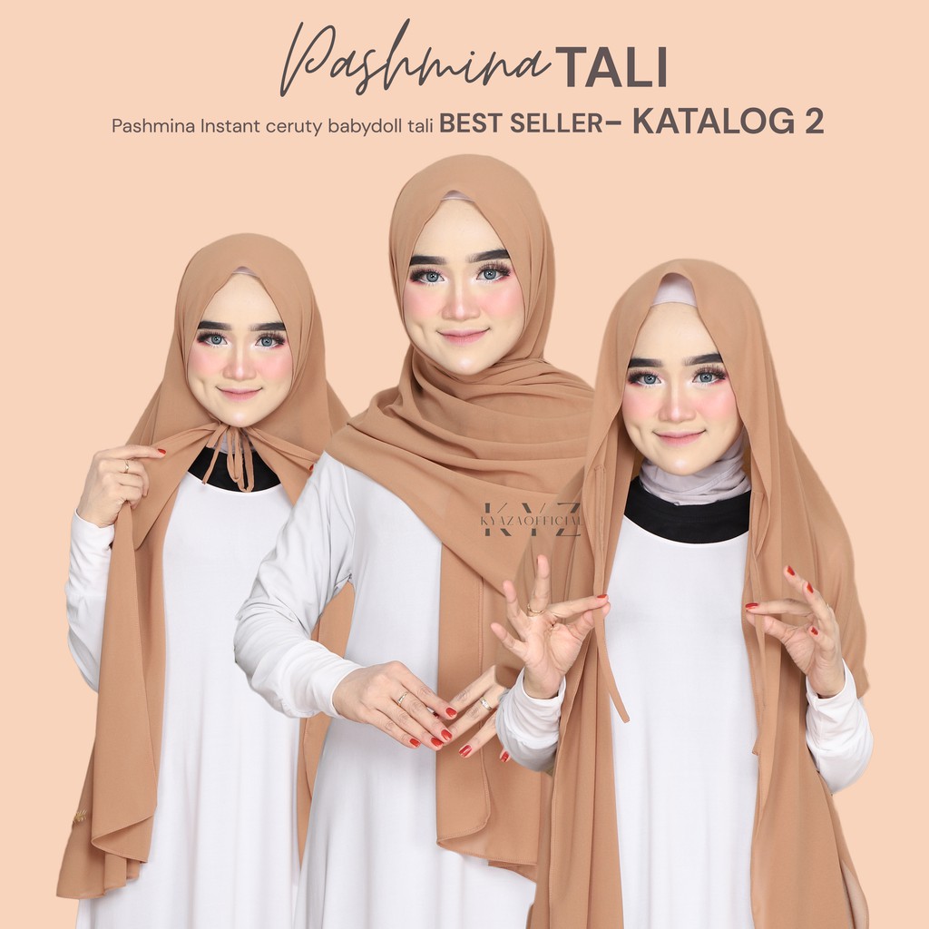 Pashmina Instan Tali Ceruty Babydoll Import Katalog 2