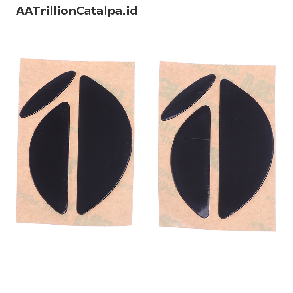 (AATrillionCatalpa) 2 Set Kaki Mouse Warna Hitam Untuk Logitech MX518 G400
