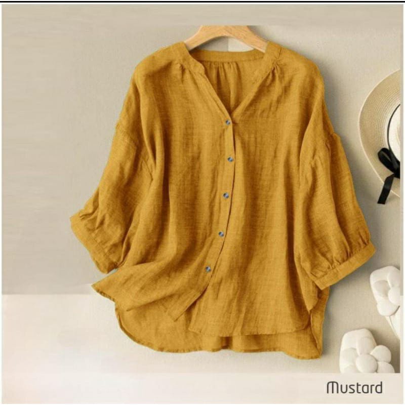 Kemeja wanita linen korean style