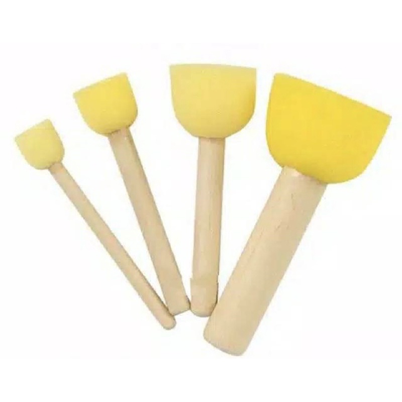 

LILOMILO Sponge dot anak/spons lukis anak bulat/spon brush set 4pcs lingkaran