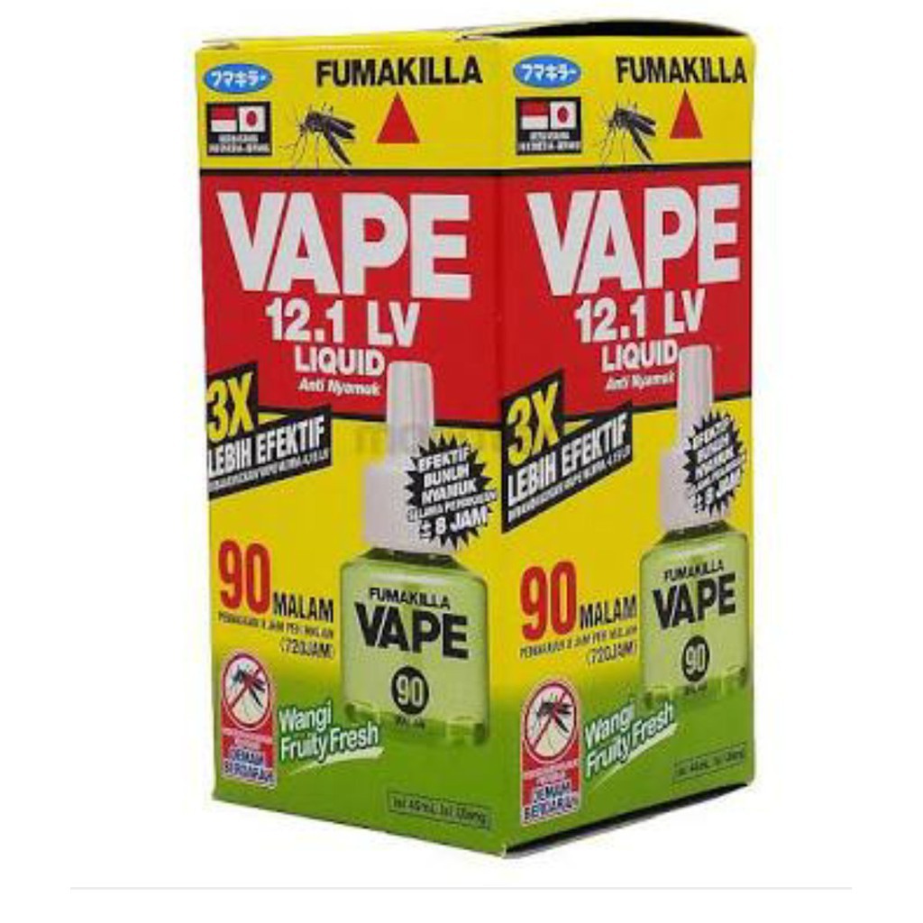 Obat Nyamuk Vape Liquid Refill Fumakilla 90 Malam Fruity Fresh