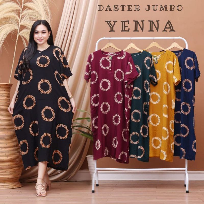 DASTER JUMBO LD 120 CM KANCING DEPAN BUSUI BUMIL BAHAN  SANTUNG RAYON HALUS ADEM BAJU TIDUR IBU LENGAN PENDEK BANYAK MOTIF-1