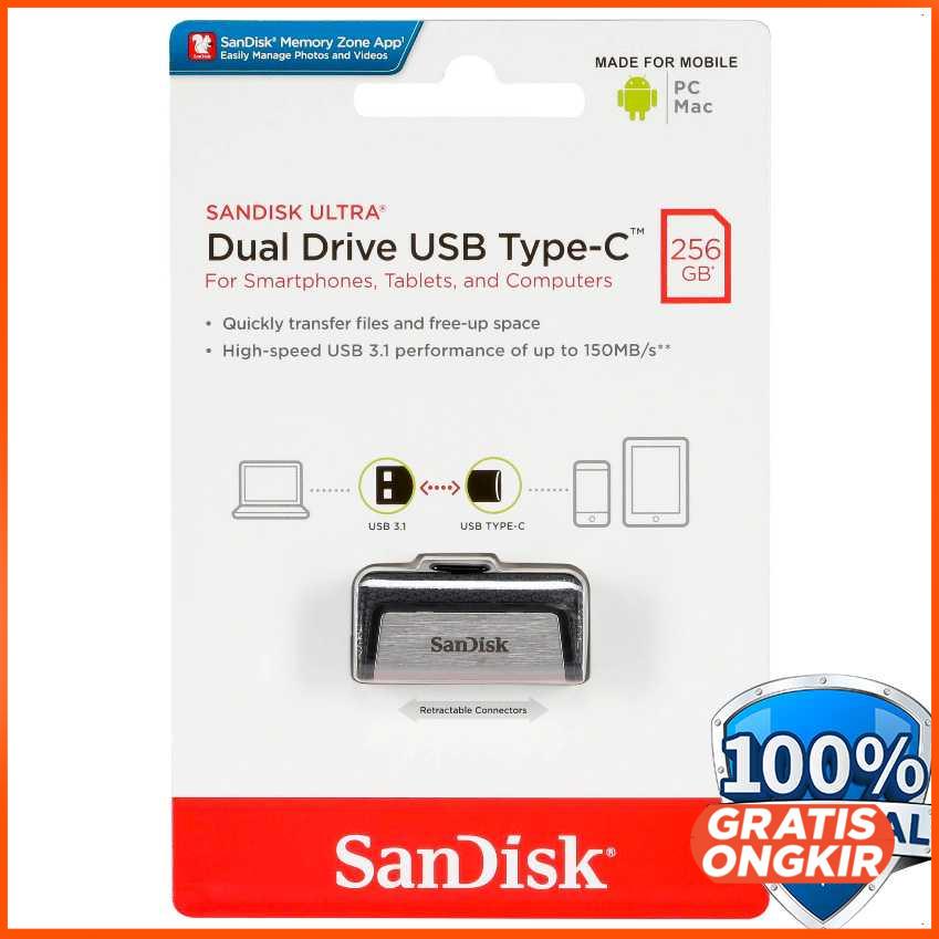 SanDisk Ultra Dual USB Drive Type-C - SDDDC2 256GB