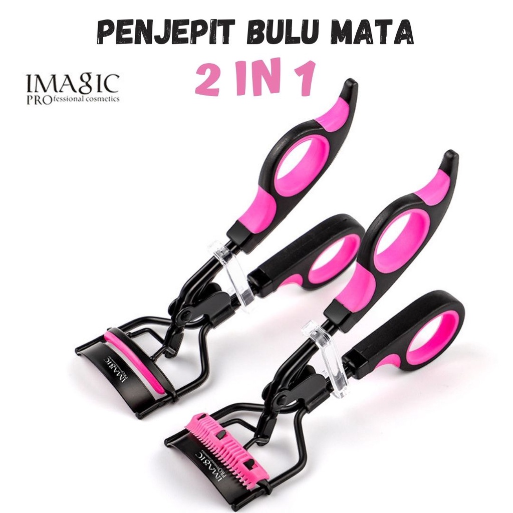 Imagic 2 in 1 Penjepit Bulu Mata Lentik Dengan Sisir Eyelash Curler Pelentik Bulu Mata