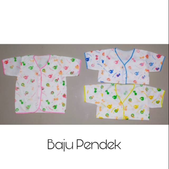 Baju bayi pendek DOUBLE KNIT perlengkapan bayi lahir