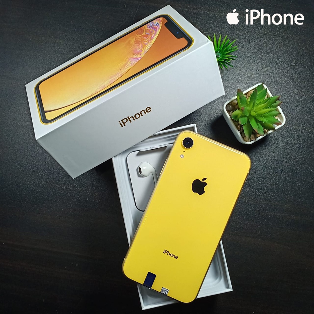 iphone XR 64gb Second Fullset Bekas Original 100% Mulus Garansi Imei Seumur Hidup Sim All Operator Ori-Yellow