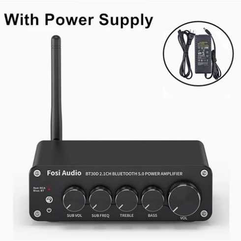 Audio Bluetooth 5.0 Amplifier 2.1 Bass Treble Control