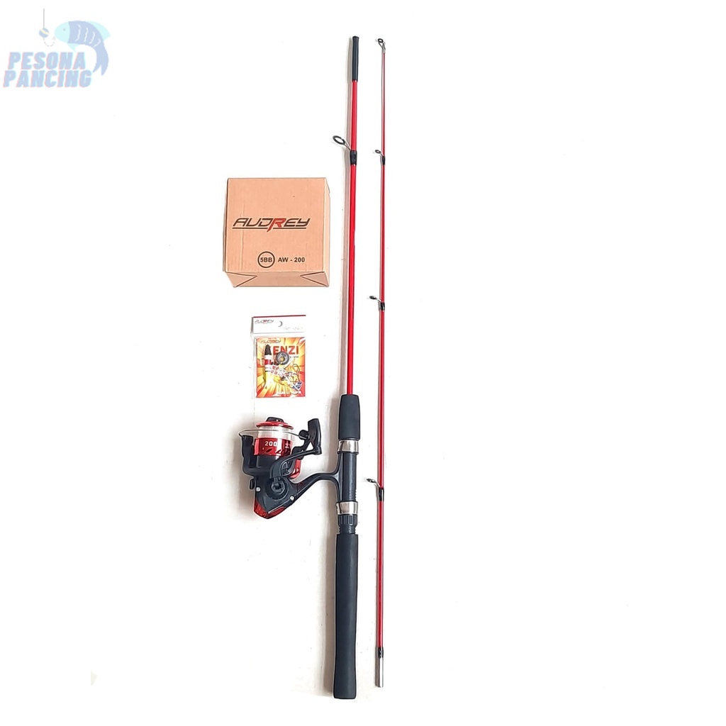 Set Pancing sambung 2 Fiber Solid 120-135 Reel Spool Plastik FREE SENAR