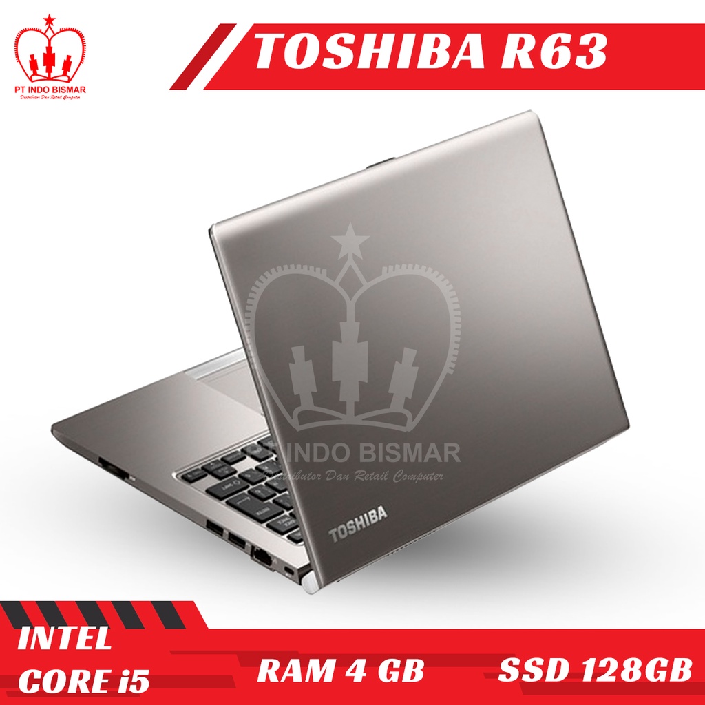 TOSHIBA R63 INTEL CORE i5 RAM 4GB SSD 128GB