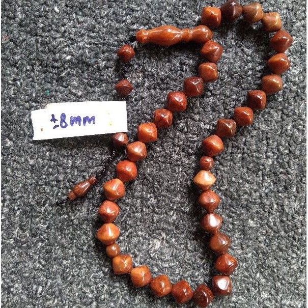 tasbih kokka wajik  ± 8 mm ( 8mm) 33 butir