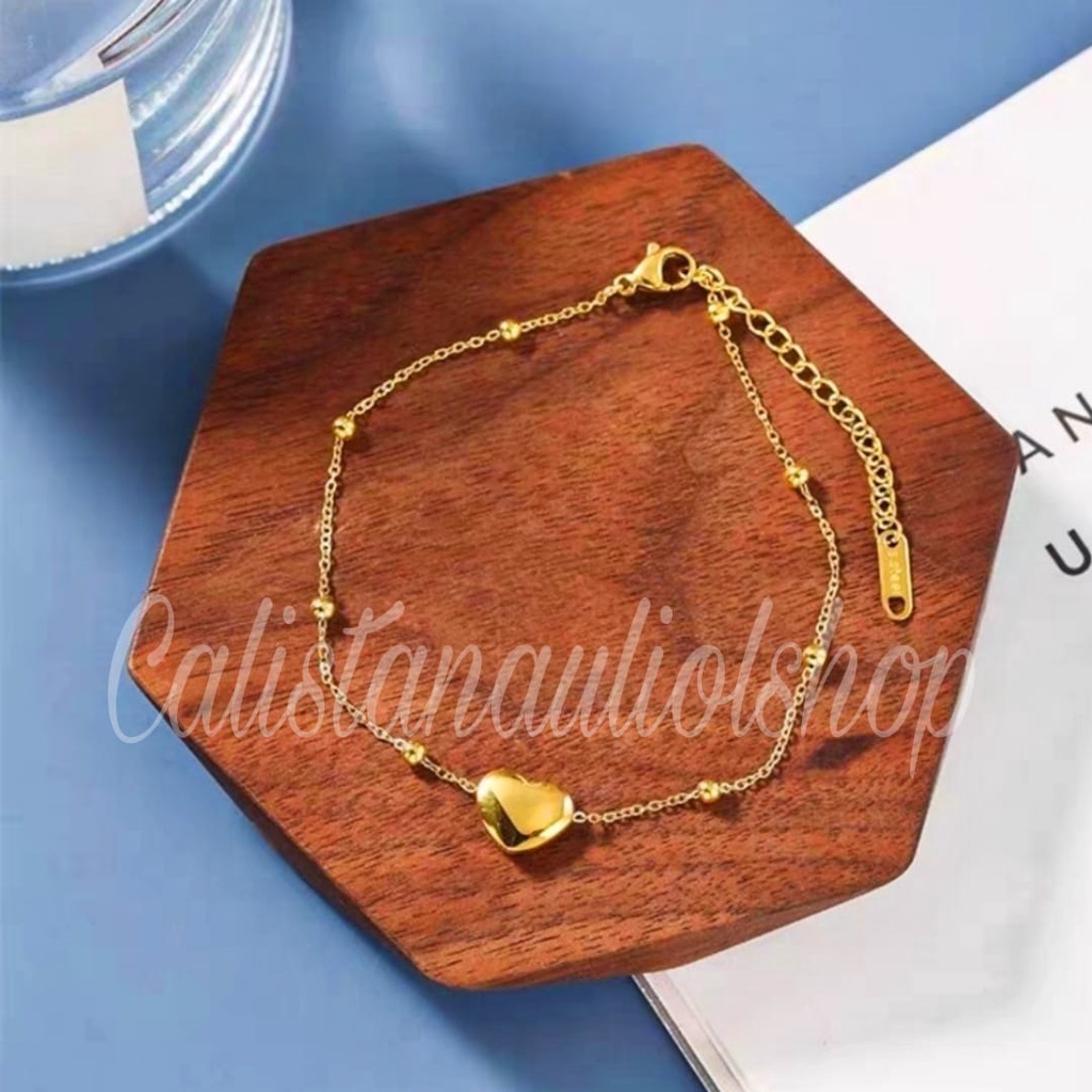 KALUNG TITANIUM BIJILADA LOVE JEDAR PERHIASAN EMAS KOREA ANTI KARAT DAN ANTI LUNTUR