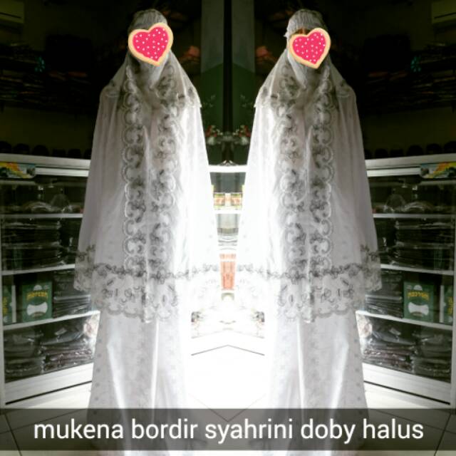 Mukena bordir Syahrini kain doby halus