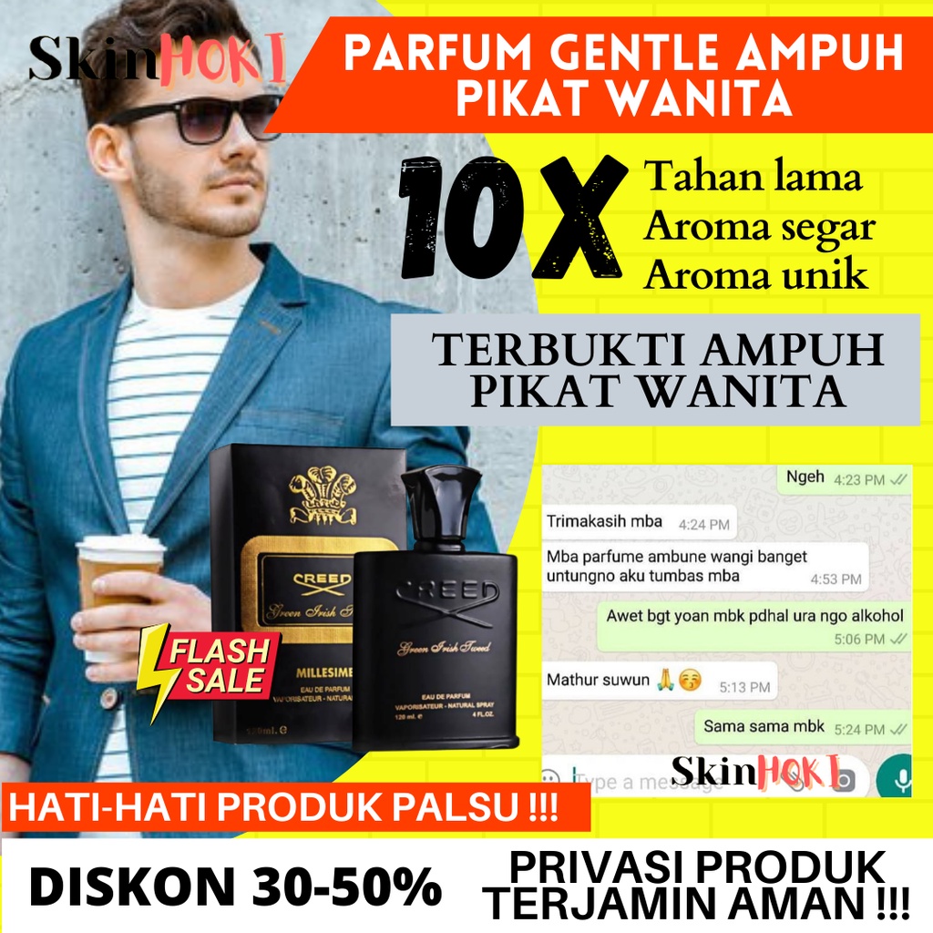 PARFUM PRIA NON ALCOHOL PARFUM TAHAN LAMA PARFUM CREED GREEN IRISH TWEED 120ML ORIGINAL BPOM