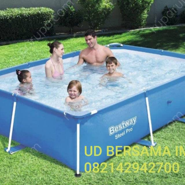 kolam renang frame square bestway rectanguler swimming pool