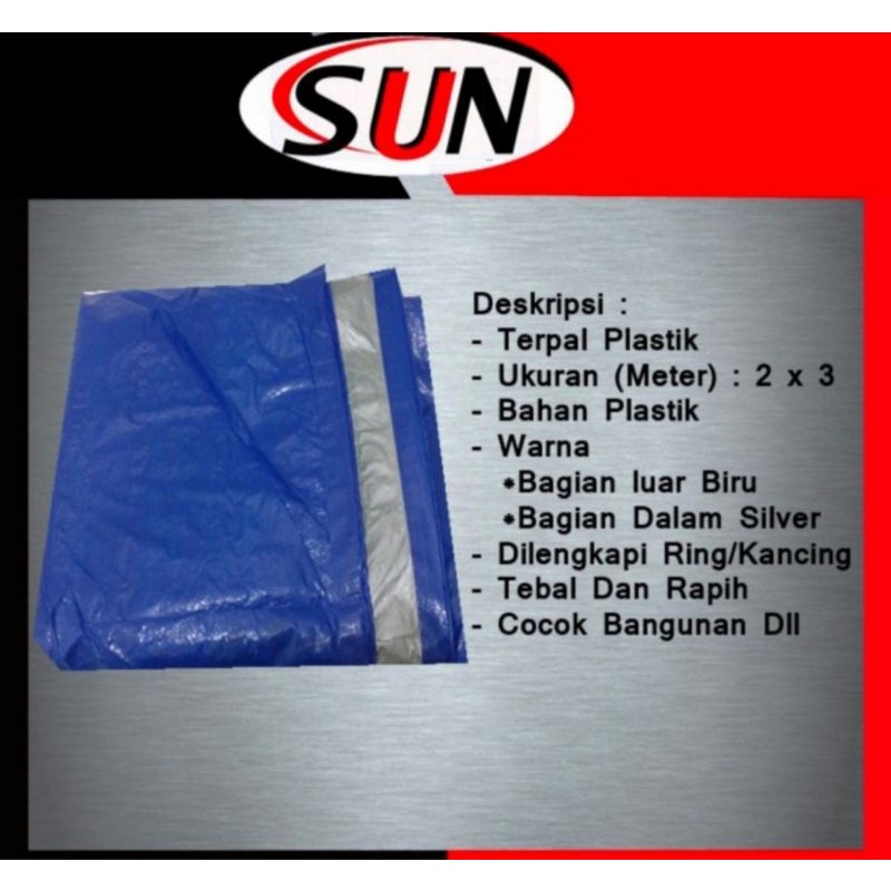 terpal plastik ukuran 3x4 A3 warna sesuai foto