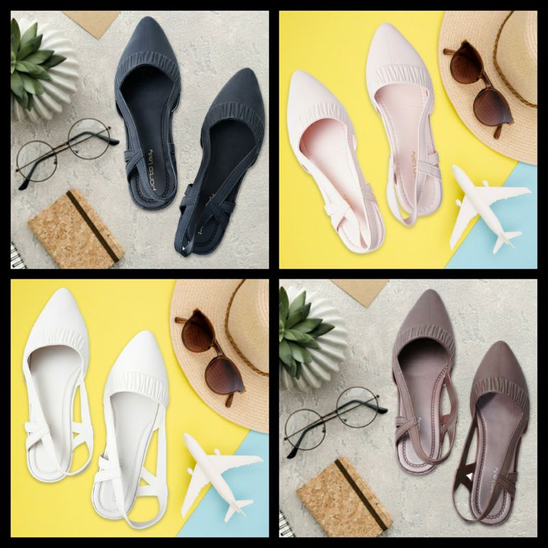 Sepatu wanita wedges terbaru nyaman dipakai anti air anti slip