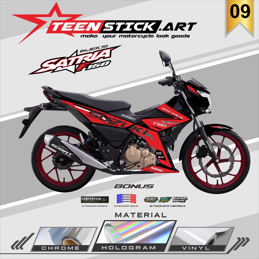 STRIPING SATRIA- STRIPING HOLOGRAN SUZUKI SATRIA FU INJEKSI 2016 RACING
