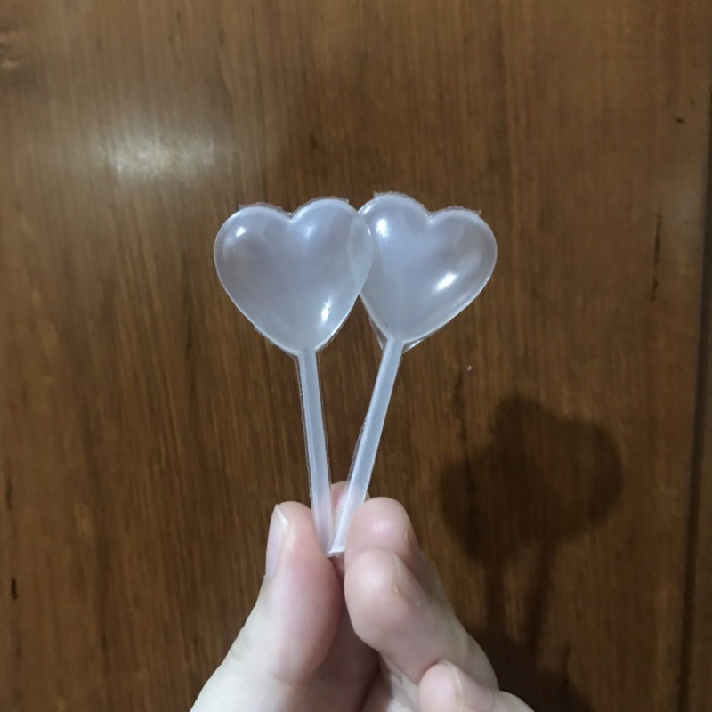 

READY STOCK PLASTIK PIPET HATI PIPET KUE DESSERT BENTUK HATI HEART bisa untuk hiasan VALENTINE