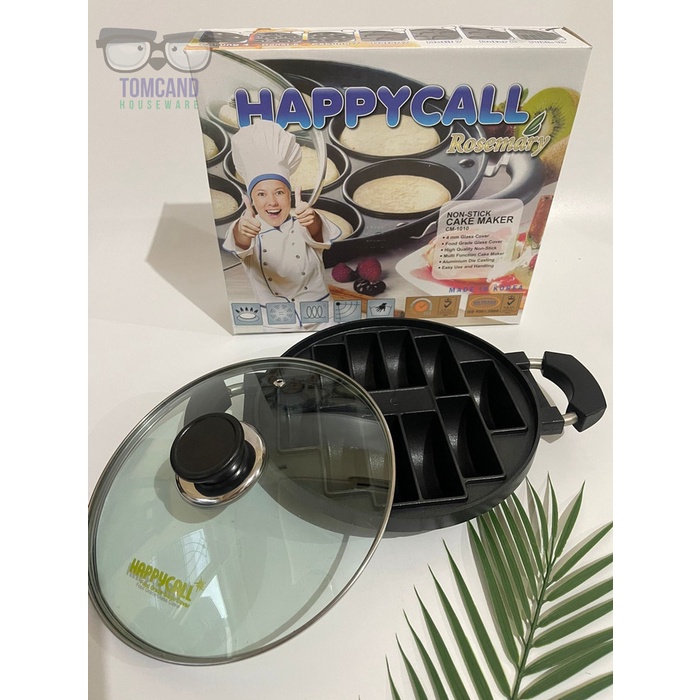 Loyang Kaca - Cetakan Kue Loyang 10 Pukis Kue Pancong Tutup Kaca Happy Call