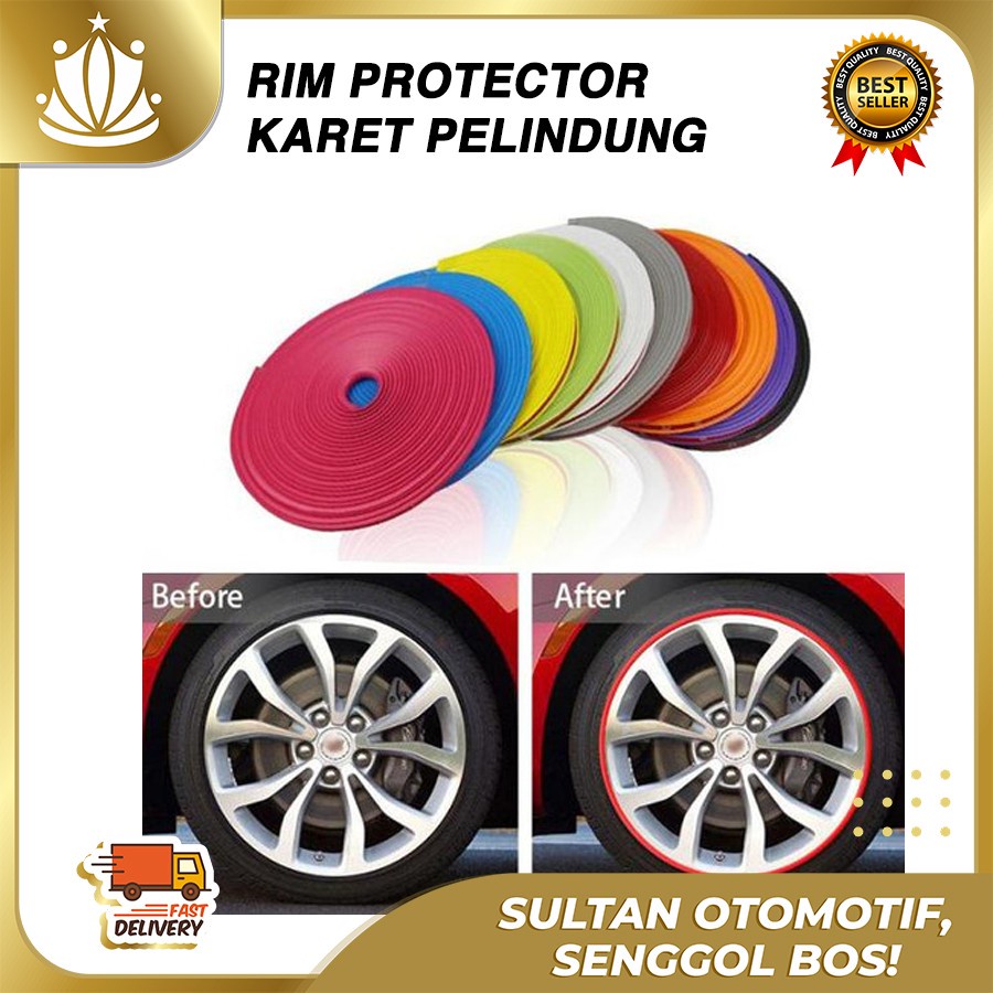 Rim Protector / Wheel Protector / Karet pelindung Velg 8 Meter/ 4 velg