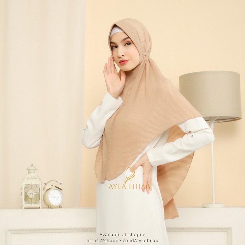 Bergo Maryam Jumbo Pet PLISKET Ceruty Babydoll (SAFA PED)  / Bergo Pet Plisket