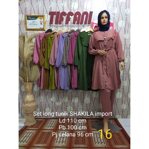 set Long tunik SHAKILA import