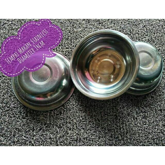 Tempat makan kucing stainless diameter 14cm