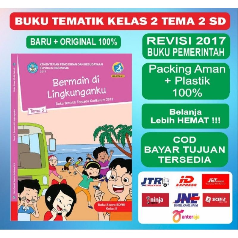 Harga satuan!! Buku siswa tematik k13 kelas 2 tema 1 sampe 8 revisi 2017/2018